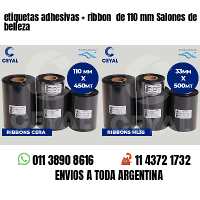 etiquetas adhesivas ribbon de 110 mm Salones de belleza