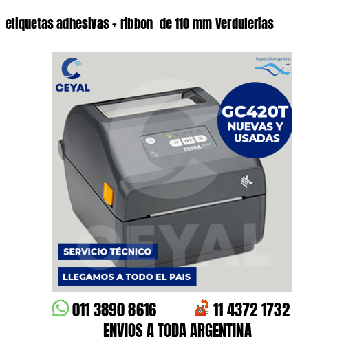 etiquetas adhesivas   ribbon  de 110 mm Verdulerías