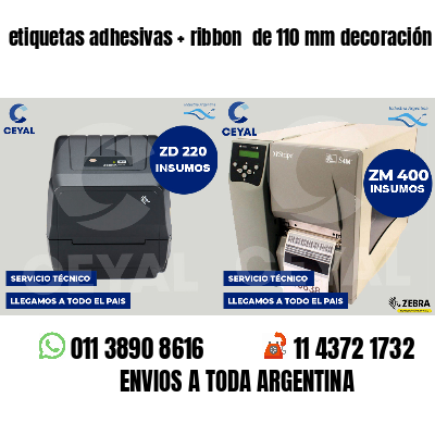 etiquetas adhesivas   ribbon  de 110 mm decoración