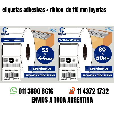 etiquetas adhesivas ribbon de 110 mm joyerias