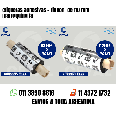 etiquetas adhesivas ribbon de 110 mm marroquinería
