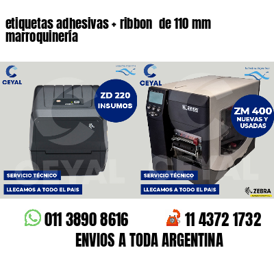 etiquetas adhesivas ribbon de 110 mm marroquinería