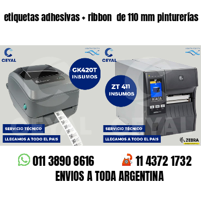 etiquetas adhesivas ribbon de 110 mm pinturerías