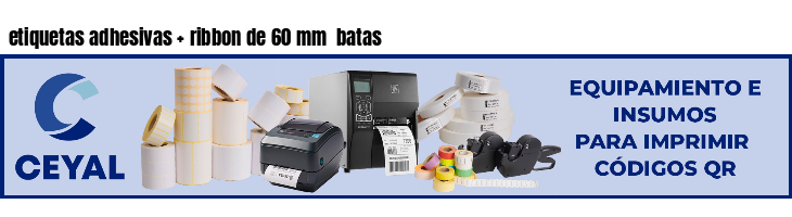 etiquetas adhesivas ribbon de 60 mm batas
