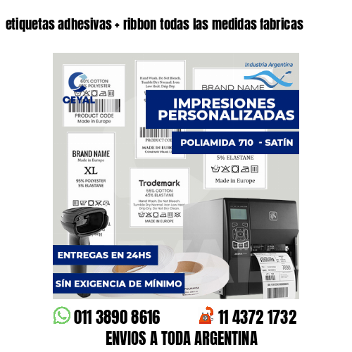 etiquetas adhesivas ribbon todas las medidas fabricas