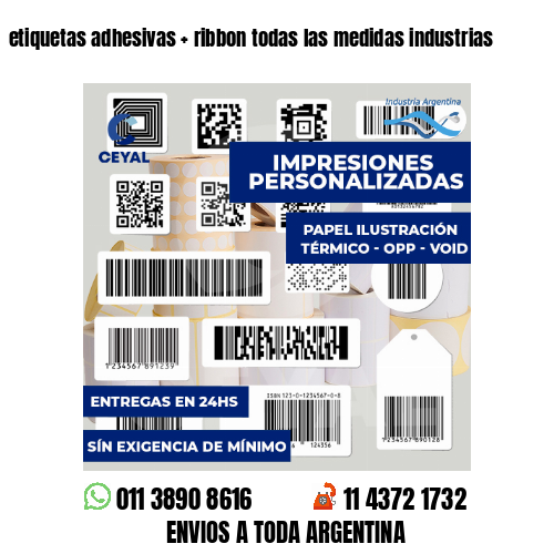 etiquetas adhesivas ribbon todas las medidas industrias
