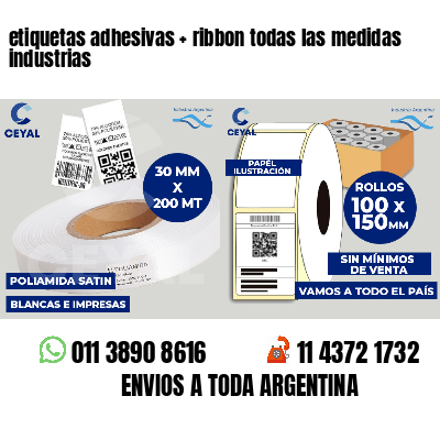 etiquetas adhesivas ribbon todas las medidas industrias