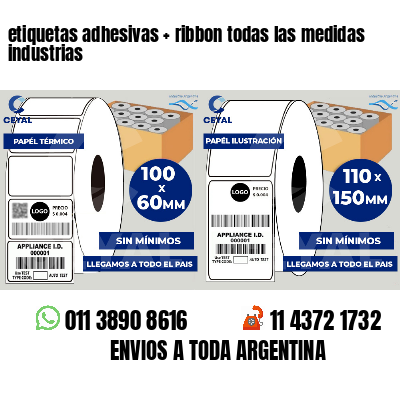 etiquetas adhesivas ribbon todas las medidas industrias