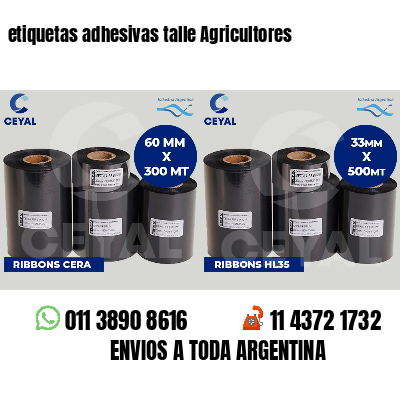 etiquetas adhesivas talle Agricultores