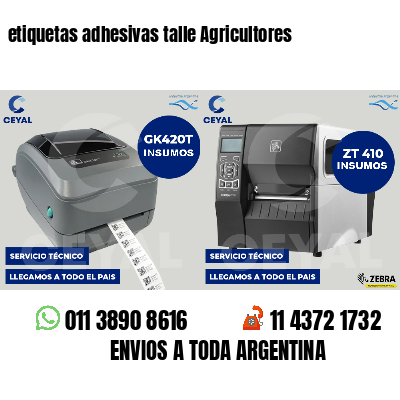 etiquetas adhesivas talle Agricultores