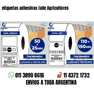 etiquetas adhesivas talle Agricultores