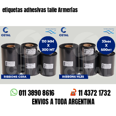 etiquetas adhesivas talle Armerías