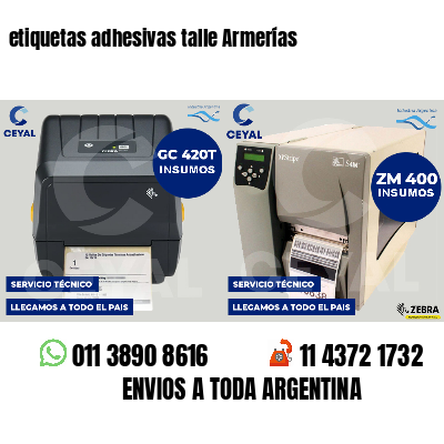 etiquetas adhesivas talle Armerías