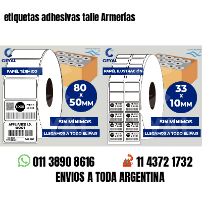 etiquetas adhesivas talle Armerías