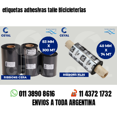 etiquetas adhesivas talle Bicicleterías