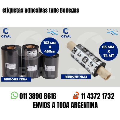 etiquetas adhesivas talle Bodegas