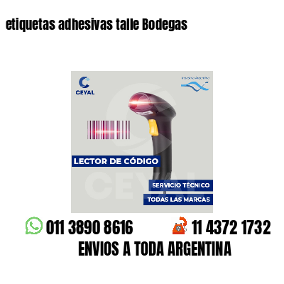 etiquetas adhesivas talle Bodegas