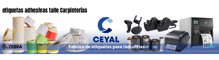 etiquetas adhesivas talle Carpinterías
