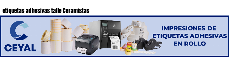 etiquetas adhesivas talle Ceramistas