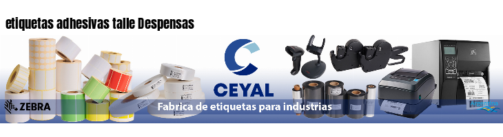 etiquetas adhesivas talle Despensas
