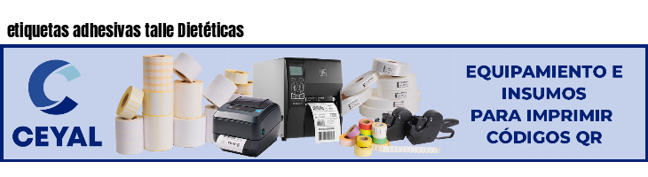 etiquetas adhesivas talle Dietéticas