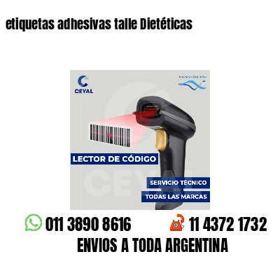 etiquetas adhesivas talle Dietéticas