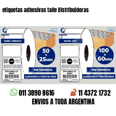 etiquetas adhesivas talle Distribuidoras