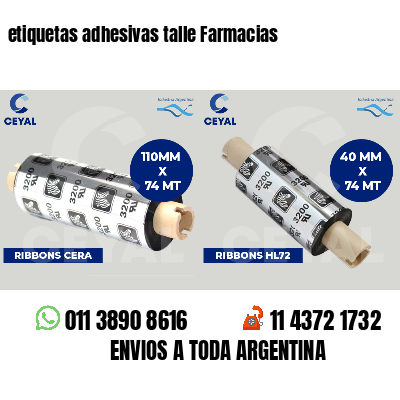 etiquetas adhesivas talle Farmacias