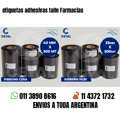 etiquetas adhesivas talle Farmacias