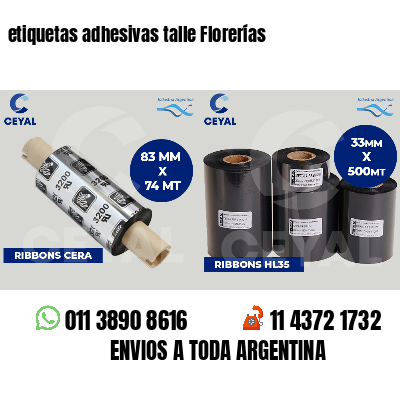 etiquetas adhesivas talle Florerías