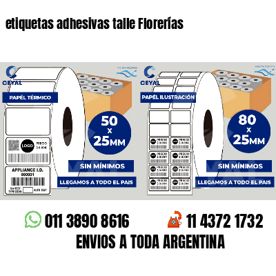 etiquetas adhesivas talle Florerías