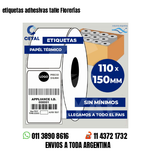 etiquetas adhesivas talle Florerías