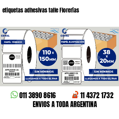 etiquetas adhesivas talle Florerías