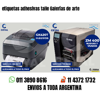 etiquetas adhesivas talle Galerías de arte