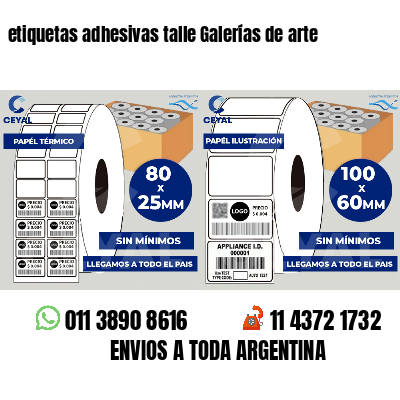 etiquetas adhesivas talle Galerías de arte