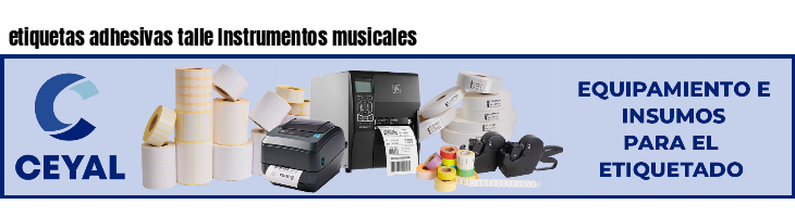 etiquetas adhesivas talle Instrumentos musicales