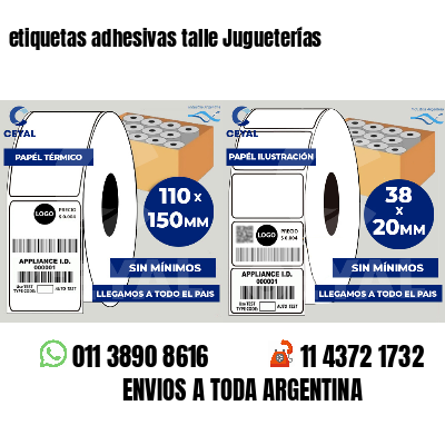 etiquetas adhesivas talle Jugueterías