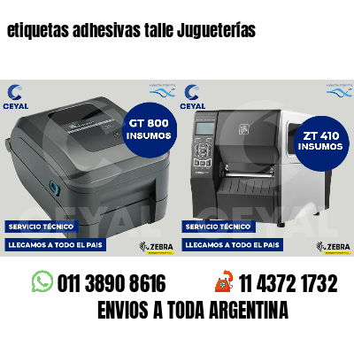 etiquetas adhesivas talle Jugueterías