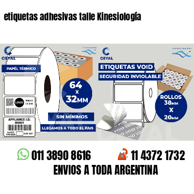 etiquetas adhesivas talle Kinesiología