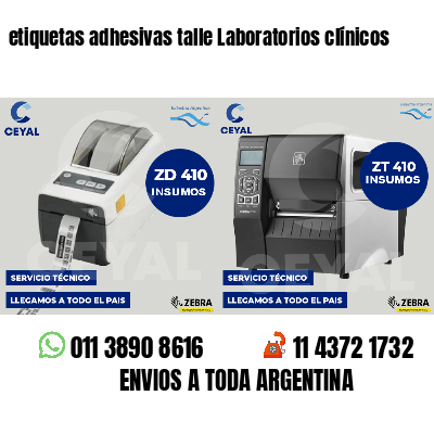 etiquetas adhesivas talle Laboratorios clínicos