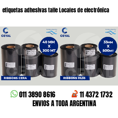 etiquetas adhesivas talle Locales de electrónica