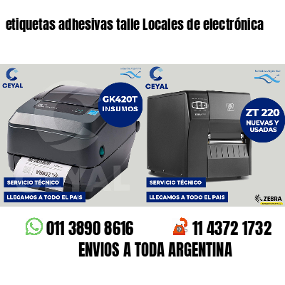 etiquetas adhesivas talle Locales de electrónica