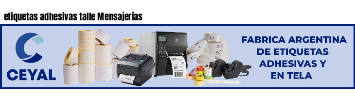 etiquetas adhesivas talle Mensajerías