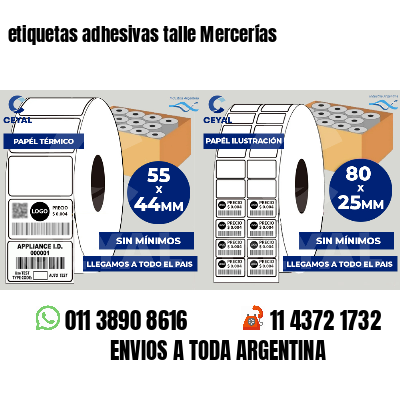 etiquetas adhesivas talle Mercerías
