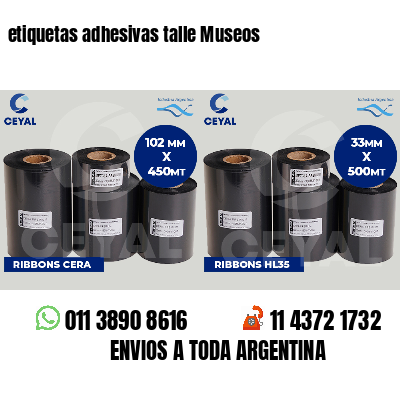 etiquetas adhesivas talle Museos