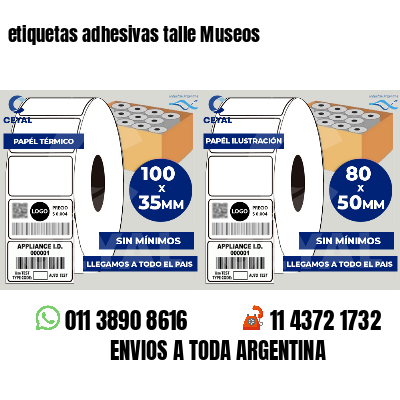 etiquetas adhesivas talle Museos