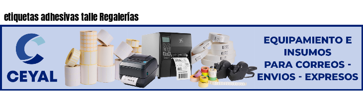 etiquetas adhesivas talle Regalerías