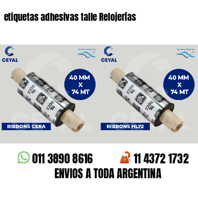 etiquetas adhesivas talle Relojerías