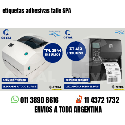 etiquetas adhesivas talle SPA