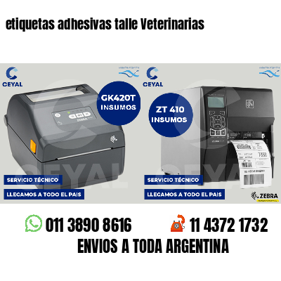 etiquetas adhesivas talle Veterinarias
